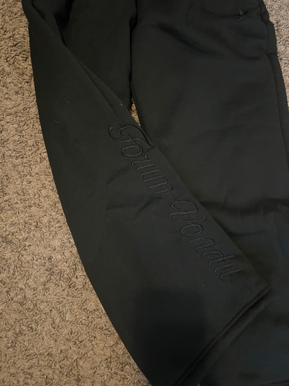 Forum Vondu Black Double Waist Sweatpants *NEW* - Picture 3 of 9